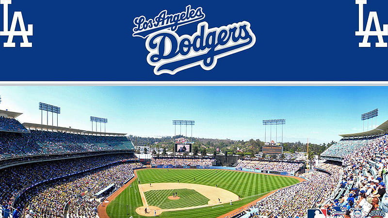 Los Angeles Dodgers Long Shot Of Playground And Stadium Dodgers, HD wallpaper