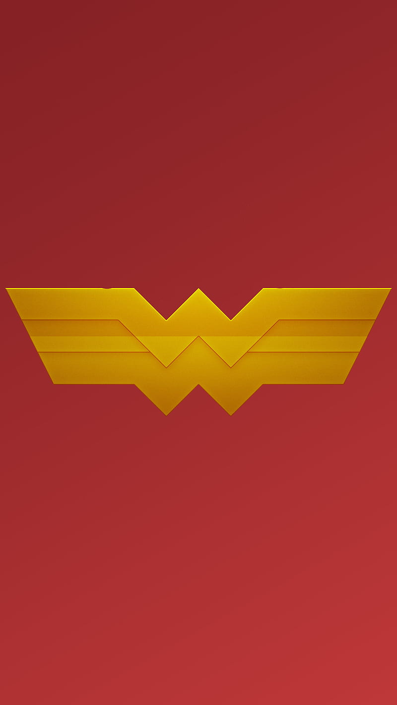 Wonder Woman Logo , digital art, artist, art work, wonder woman, red, HD phone wallpaper