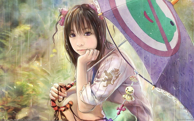 Fantasy-CG-Character i-chen-lin-15-Gilr-in-Rain, HD wallpaper