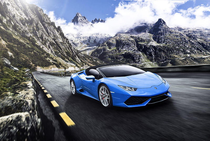 Blue Lamborghini Huracan , lamborghini-huracan, lamborghini, carros, HD wallpaper
