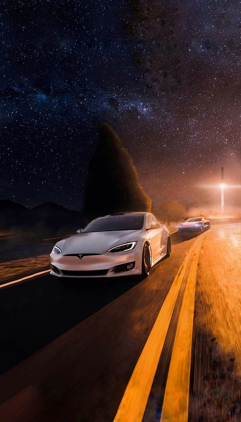 Tesla future, electric, fast, model s, roadster, spacex, sportscar, supercar, teslagrapher, HD phone wallpaper