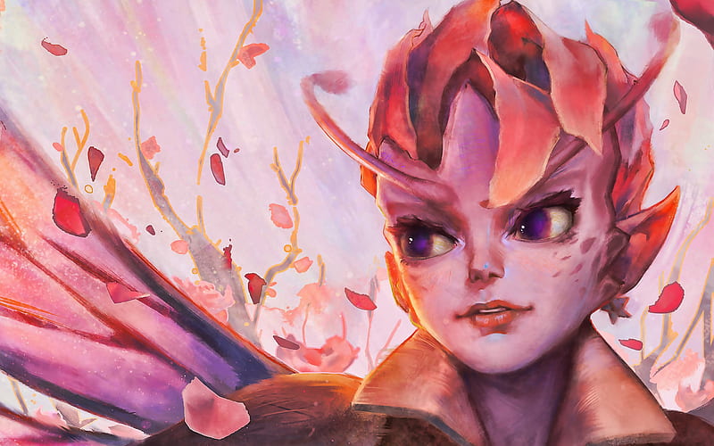 Dark Willow, artwork, Dota 2, female characters, warriors, Dota2, Dark Willow Dota, HD wallpaper