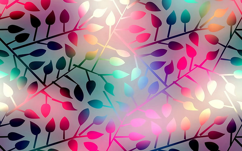 Artistic, Leaf, Colors, Pattern, HD wallpaper