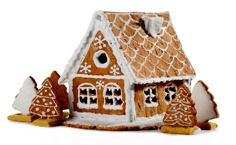 Download Christmas Gingerbread House Cookies Wallpaper  Wallpaperscom