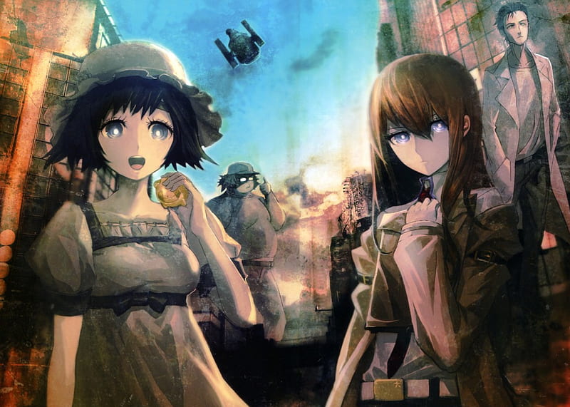 Steins Gate Res , Anime, Steins Gate, Kurisu, 5Pb, Okabe, Mayuri, HD wallpaper