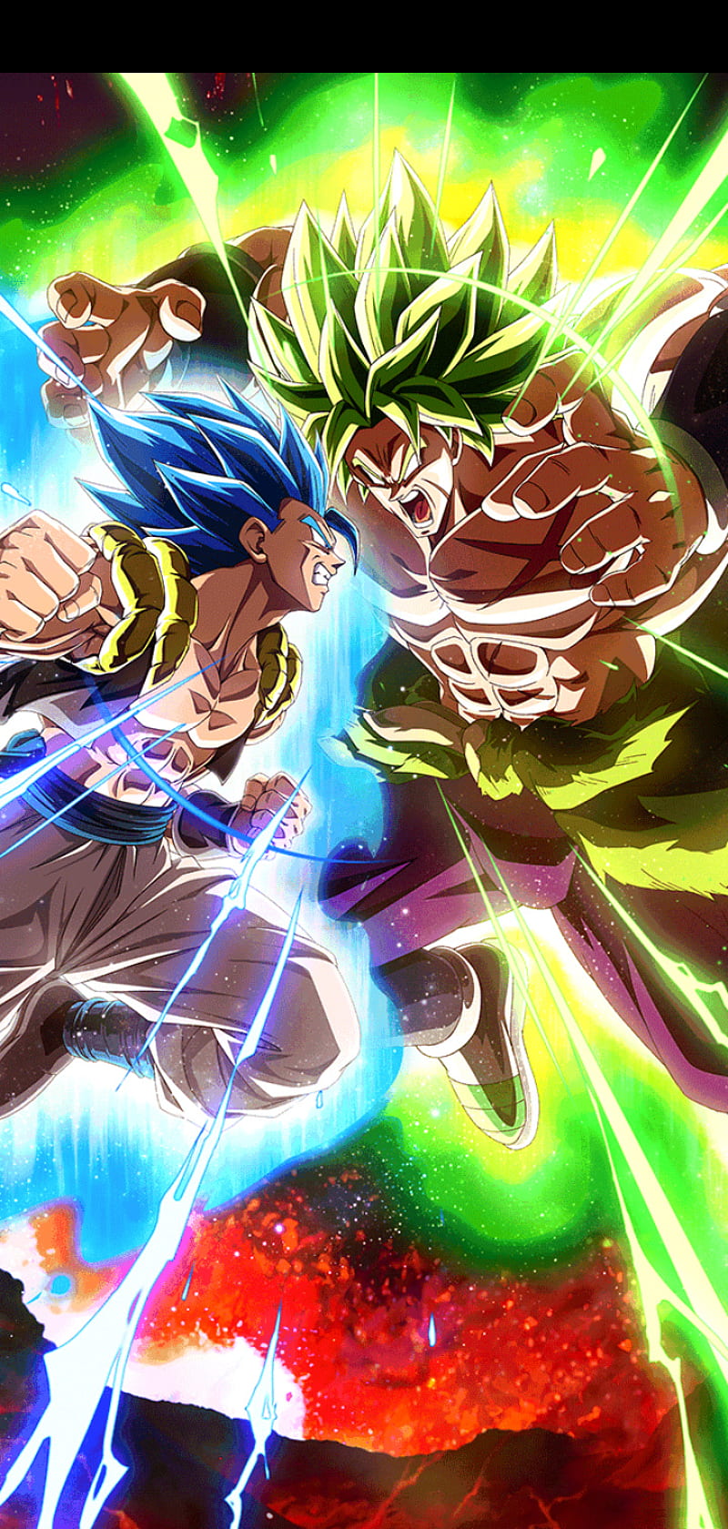 Anime Dragon Ball Super: Broly, Gogeta (Dragon Ball), Super Saiyan Blue,  1440x3040 Phone HD Wallpaper