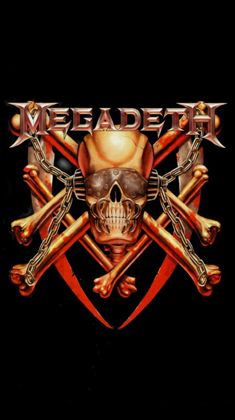 Megadeth, black, dark, metal, rock, skull, HD phone wallpaper