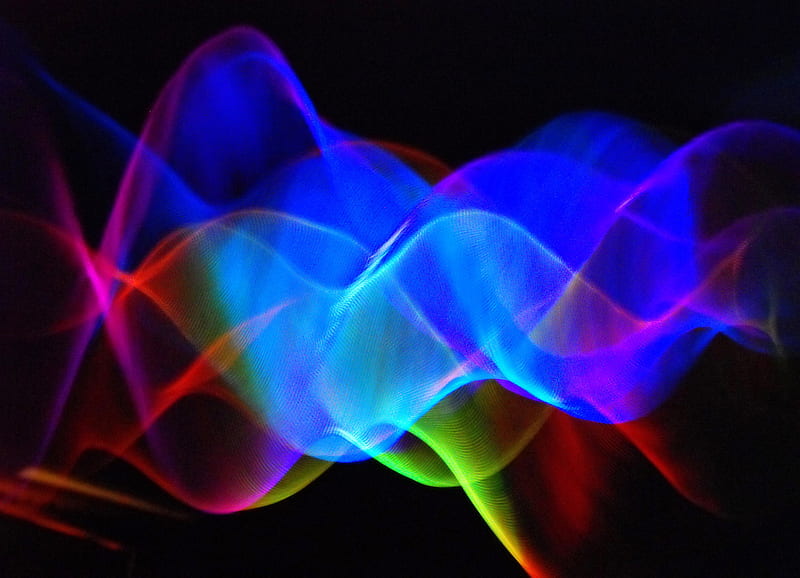 Rainbow Wave Length, 3d, rainbow, abstract, electic, HD wallpaper