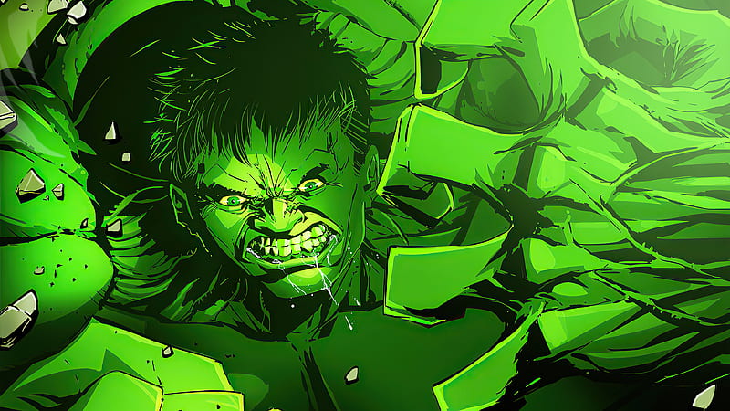 Angry Hulk Illustration, HD wallpaper