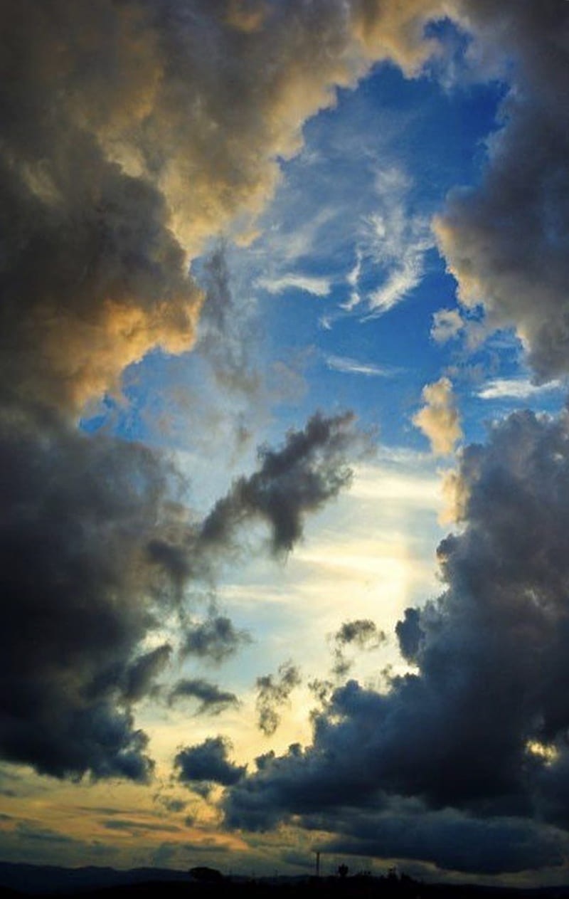 Sun above clouds, HD phone wallpaper