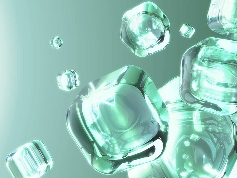 Ice Cubes, glass, ice, drink, cubes, HD wallpaper