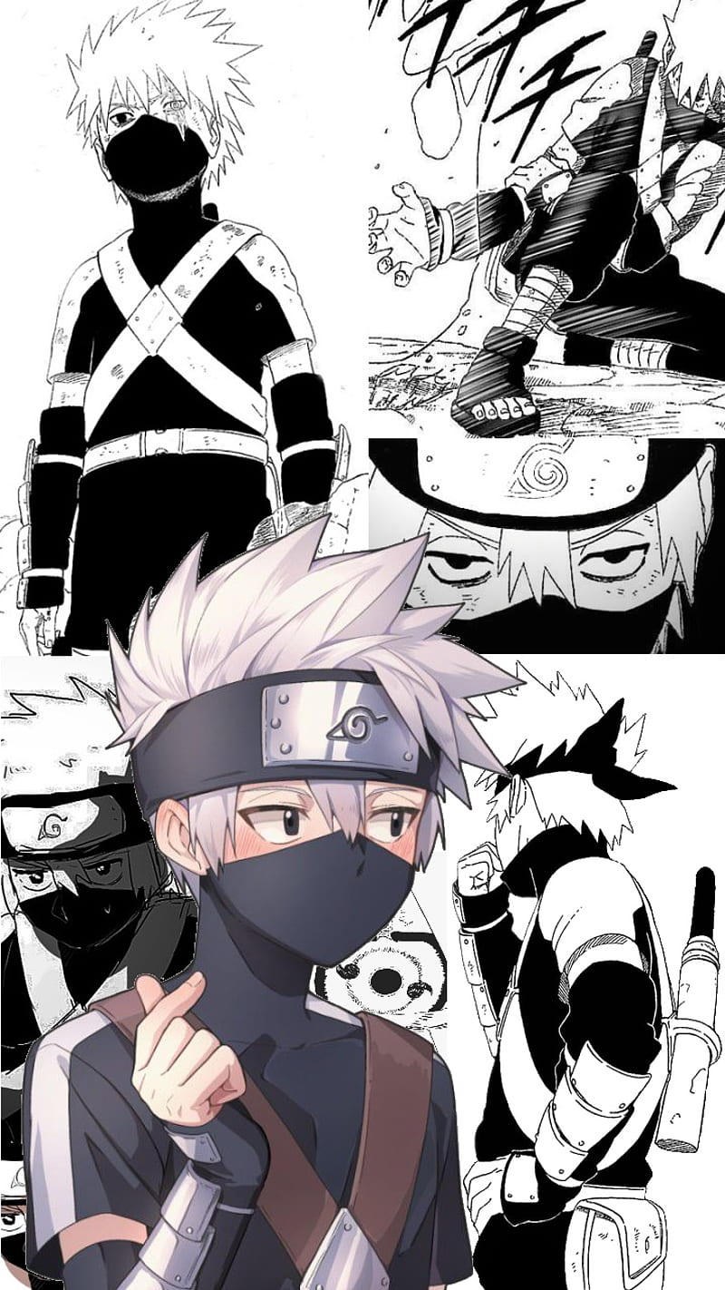 Kakashi kid face, anime, manga, naruto, sensei, teacher, HD phone wallpaper