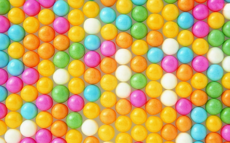 Candies, candy, yellow, sweet, dessert, green, texture, white, pink, blue, HD wallpaper