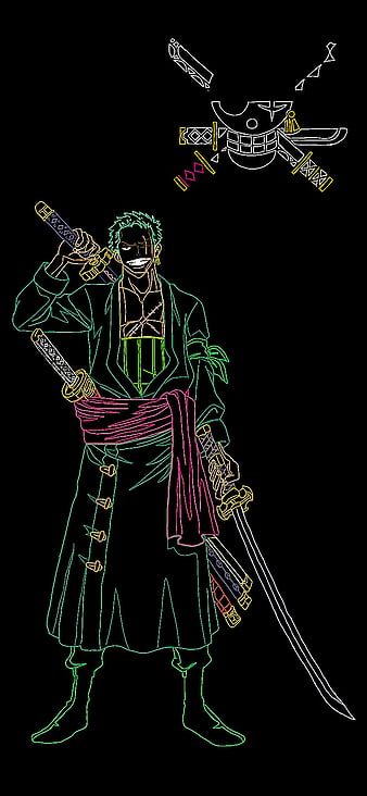 Samurai Zoro, enma, one piece, roronoa zoro, santoryu, sword, three swords,  wano, HD phone wallpaper