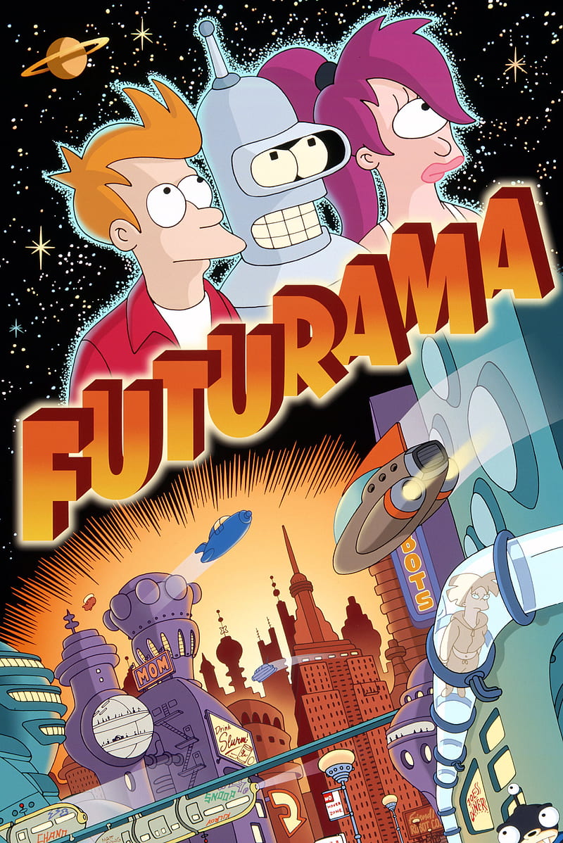 Futurama, bender, fry, leela, HD phone wallpaper