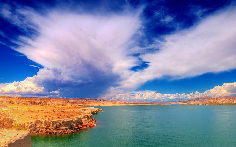 canyon lake-Natural scenery, HD wallpaper