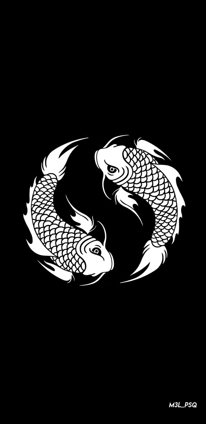Japan Fish, tokyo, symbol, ying, art, manga, yang, japon, HD phone wallpaper