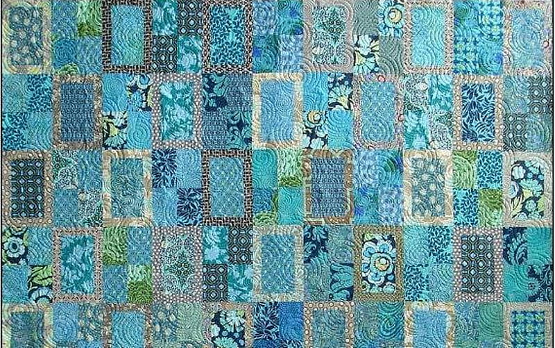 Needlework, pattern, gris, handiwork, blue, HD wallpaper