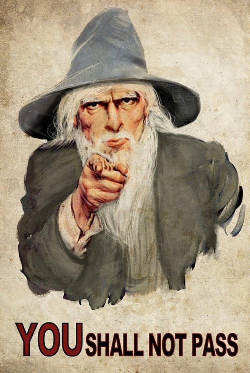 You Shall Not Pass, gandalf, lol, lord of the rings, HD phone wallpaper