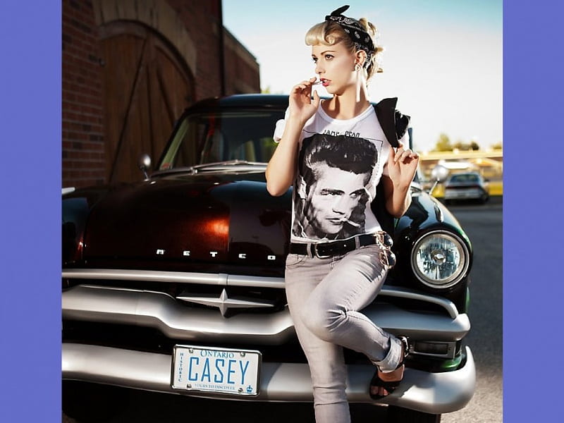 Casey Lynn Rand gorgeous supermodel, cute, vehicle, girl, teen, automobile, car, hot, sexy, HD wallpaper