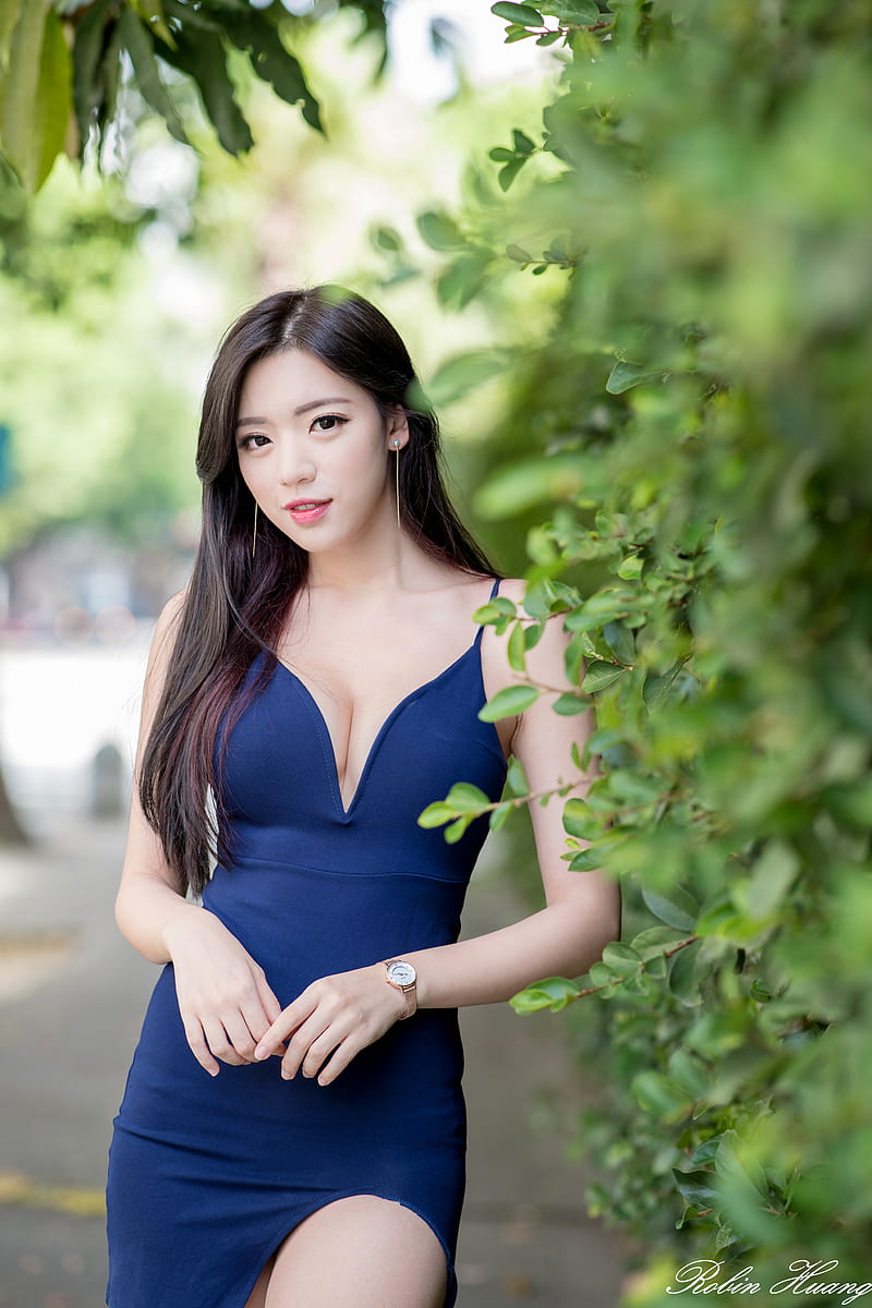 Asian, women, cleavage, Kiki Hsieh, Chinese model, Chinese, HD phone wallpaper