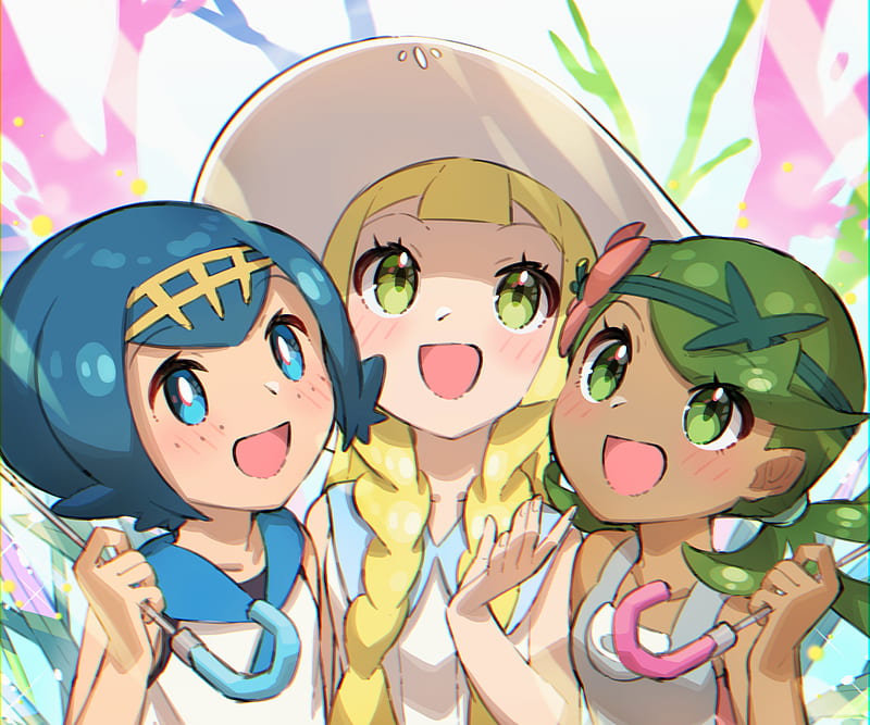 Pokémon, Lana (Pokémon) , Lillie (Pokemon) , Mallow (Pokémon) , Pokémon Sun & Moon, HD wallpaper