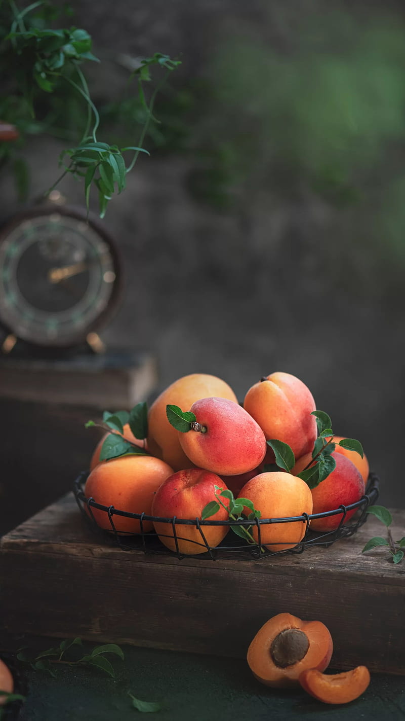 Apricots, decoration, food, fruits, orange, thankful, HD phone wallpaper