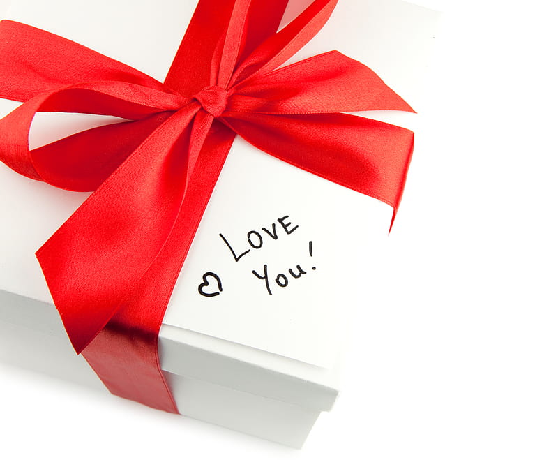 I love You!, red, gratitude, box, bonito, valentine, birtay, elegant, graphy, nice, friendship, love, note, harmony romance, ribbon, celebration, i love you, gift, thanks, thank you, cool, heart, white, HD wallpaper