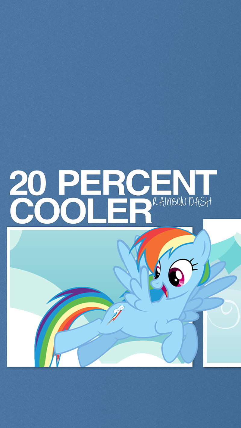 20 Percent Cooler, mlp, my little pony, rainbow dash, HD phone wallpaper