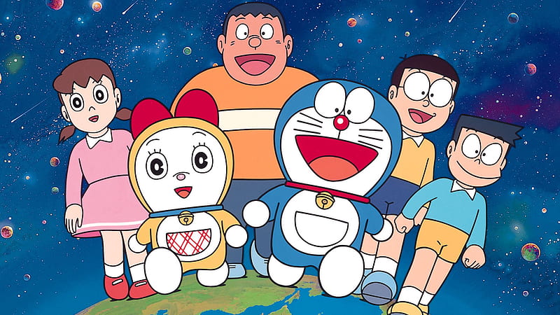 Shizuka Doraemon In Blue Sky Background Shizuka, HD wallpaper | Peakpx