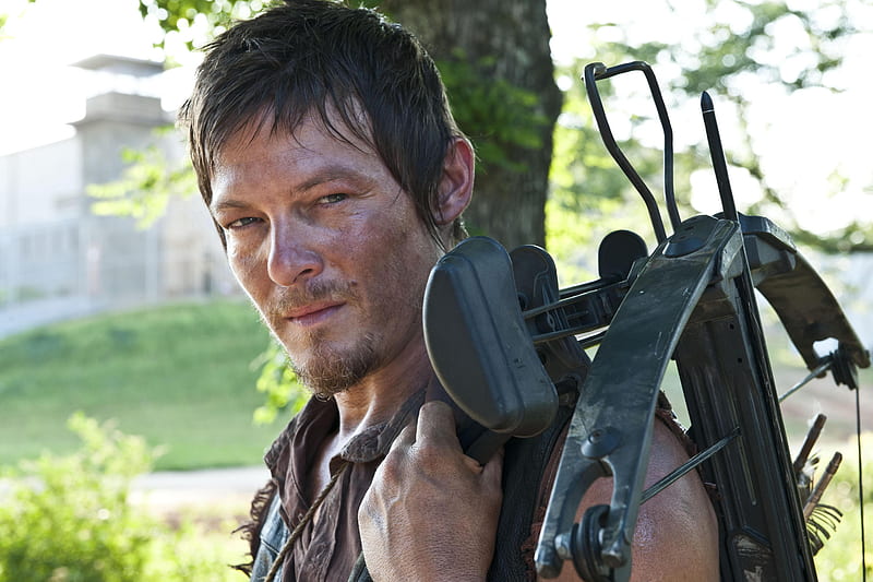 Norman Reedus As Daryl Dixon In The Walking Dead, survival, Norman Reedus, The Walking Dead, zombie, tv show, tv series, Daryl Dixon, actor, post apocalyptic, HD wallpaper