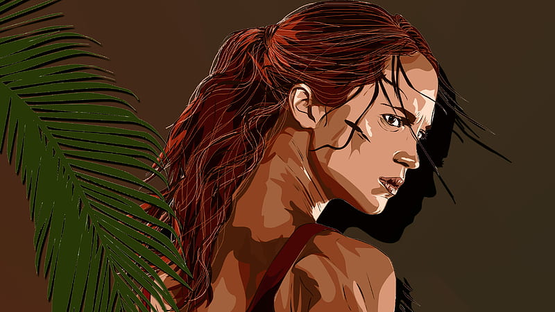Tomb Raider Alicia Vikander Artwork , tomb-raider, movies, 2018-movies, alicia-vikander, artwork, HD wallpaper