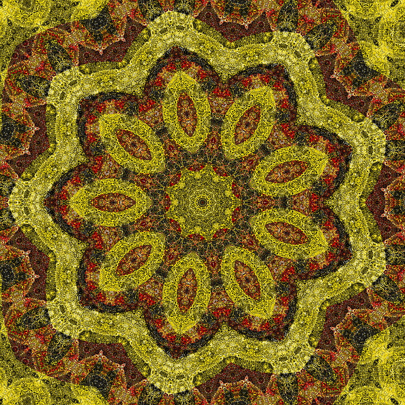 Fractal, pattern, yellow, red, abstraction, HD phone wallpaper | Peakpx