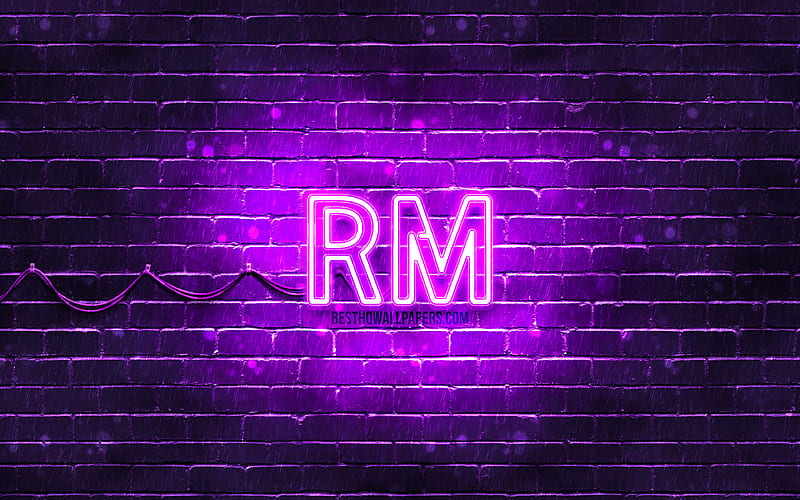Malaysian ringgit neon icon violet background, currency, neon symbols, Malaysian ringgit, neon icons, Malaysian ringgit sign, currency signs, Malaysian ringgit icon, currency icons, HD wallpaper