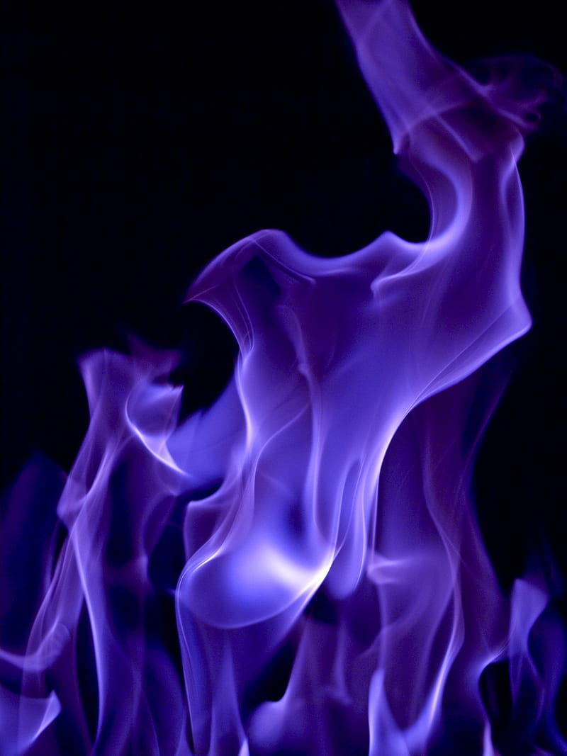 smoke, fire, color, purple, HD phone wallpaper