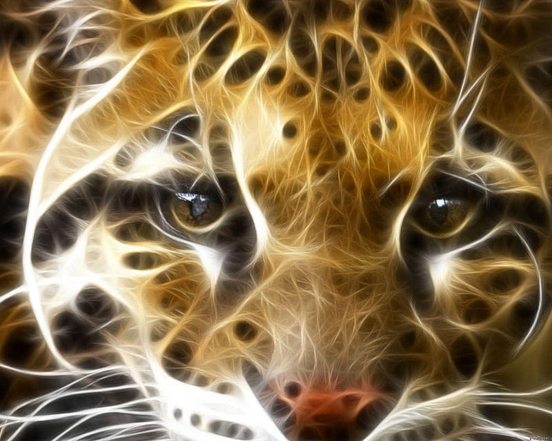 Tiger, 3d, abstract, digital, HD wallpaper