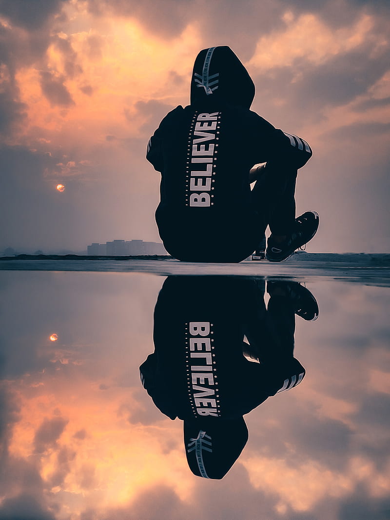 Boy rear view, attitude, believer, boy, reflection, sunset, HD phone  wallpaper | Peakpx