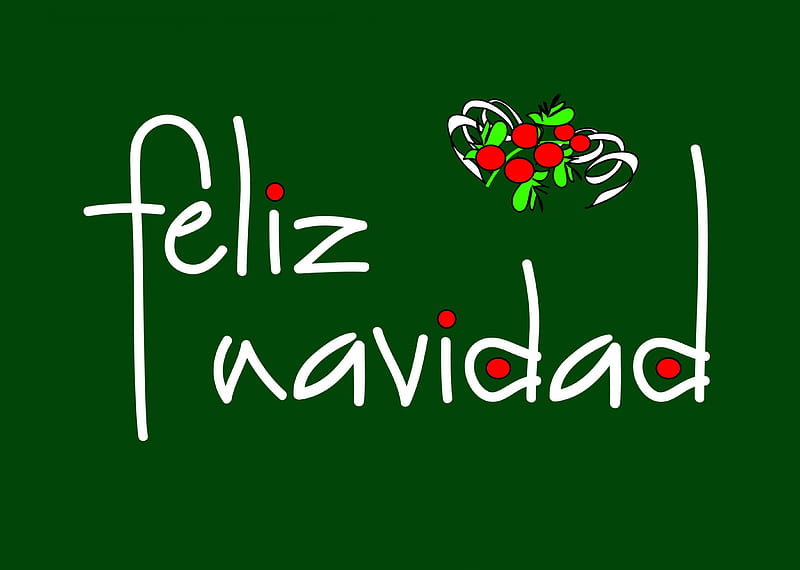 Feliz Navidad!, red, green, christmas, greeting, card, HD wallpaper