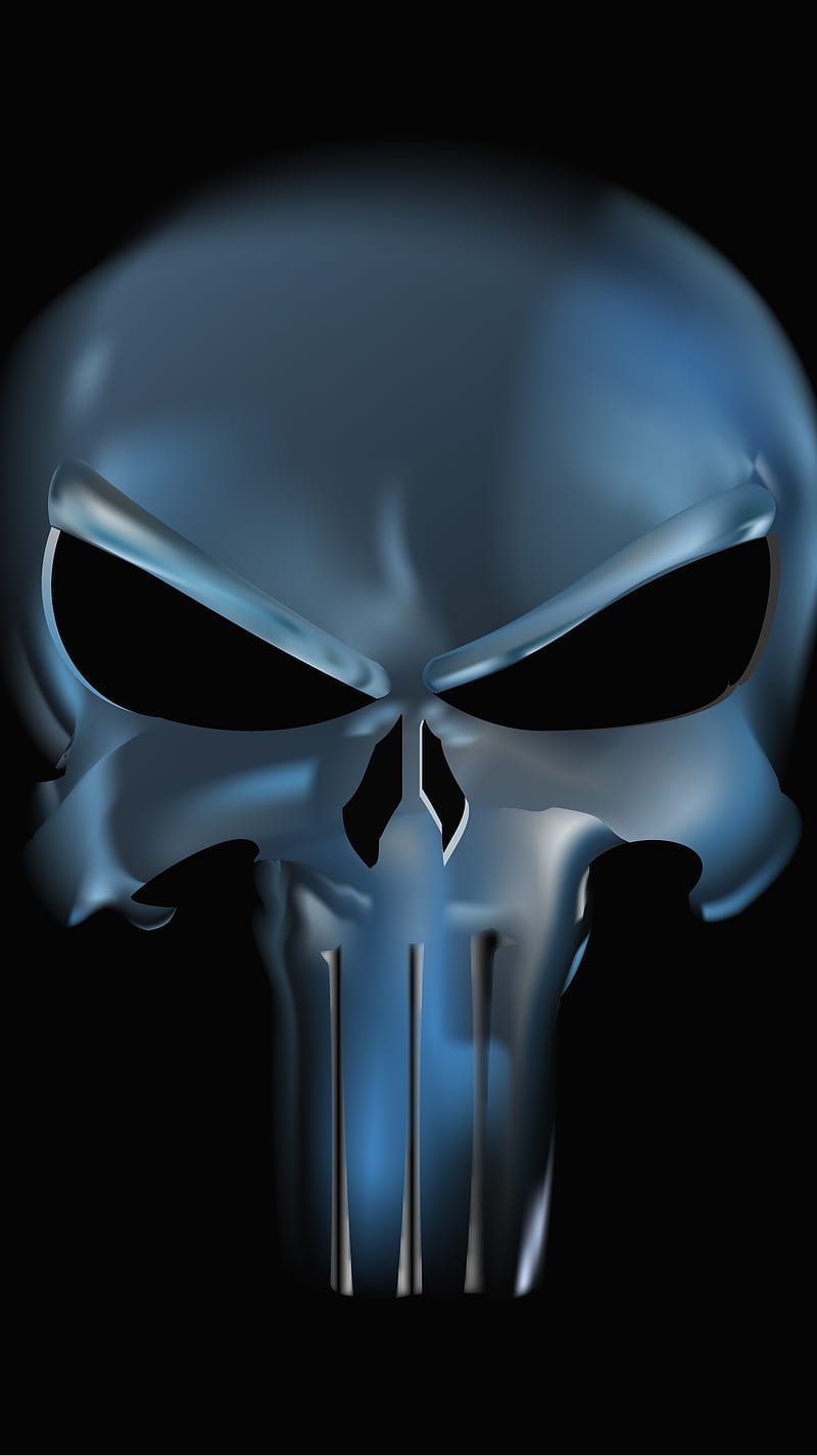 Download Punisher Logo iPhone Dark Wallpaper