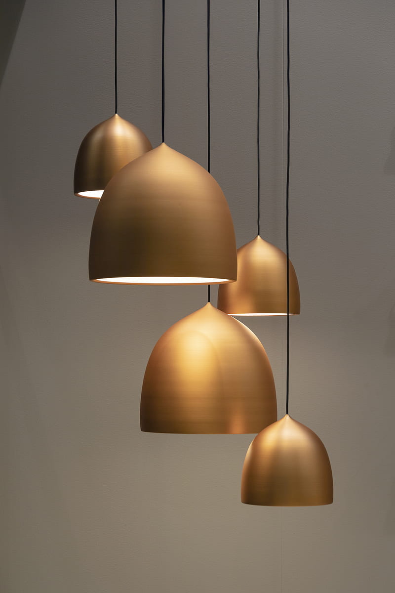 turned on pendant lamps, HD phone wallpaper