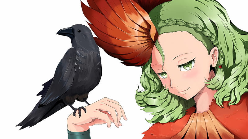 anime visual key of a raven presenting academic | Stable Diffusion