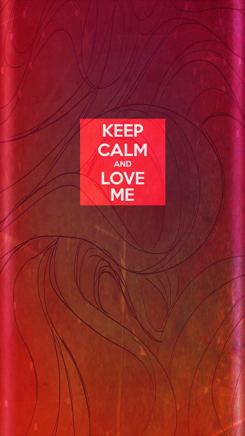 Love, bokeh, keep calm and love me, purple, red, valentines day, HD phone wallpaper