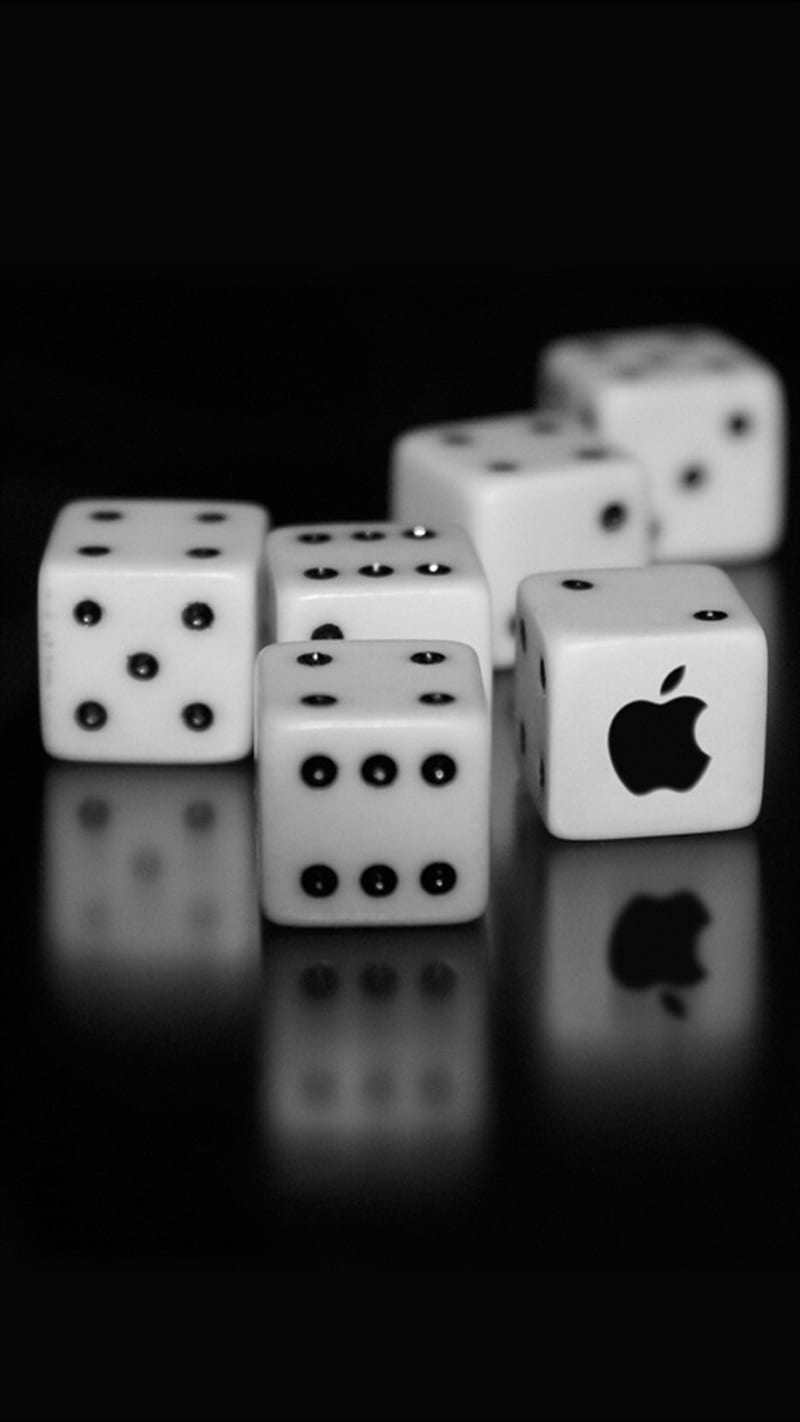 IPhone, apple, apple iphone, dice, game, logo, white, HD phone ...