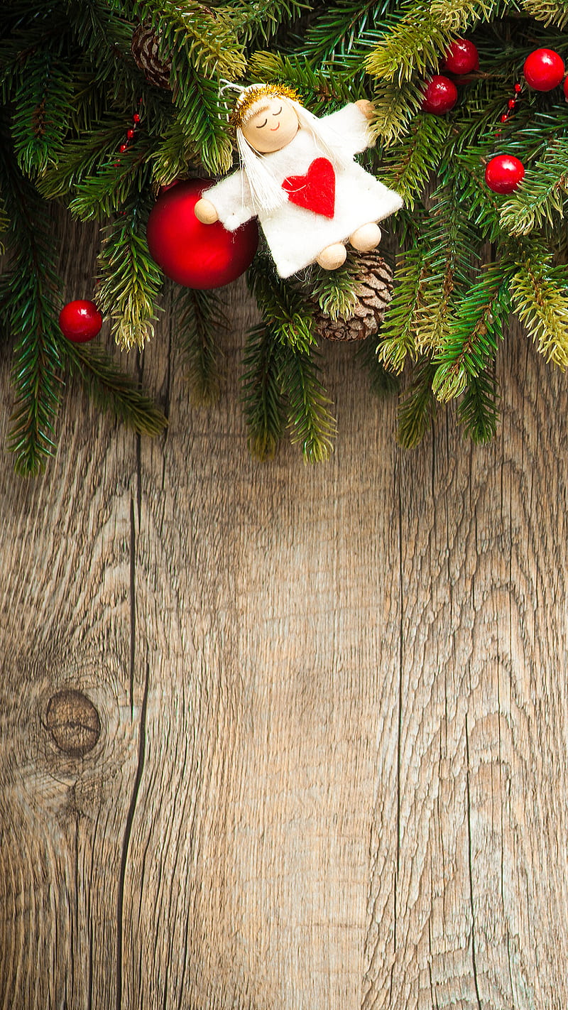 Christmas, merry chrismas, merry, chrismas, wood, pine, tree, HD phone wallpaper