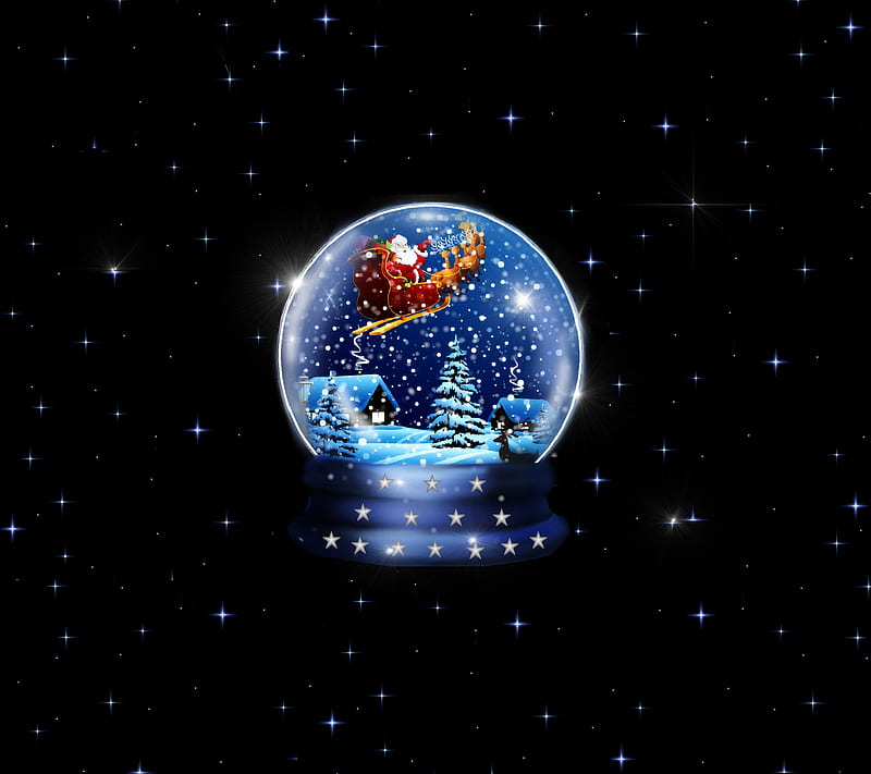 Snow Globe 3, christmas, holiday, snowglobe, HD wallpaper
