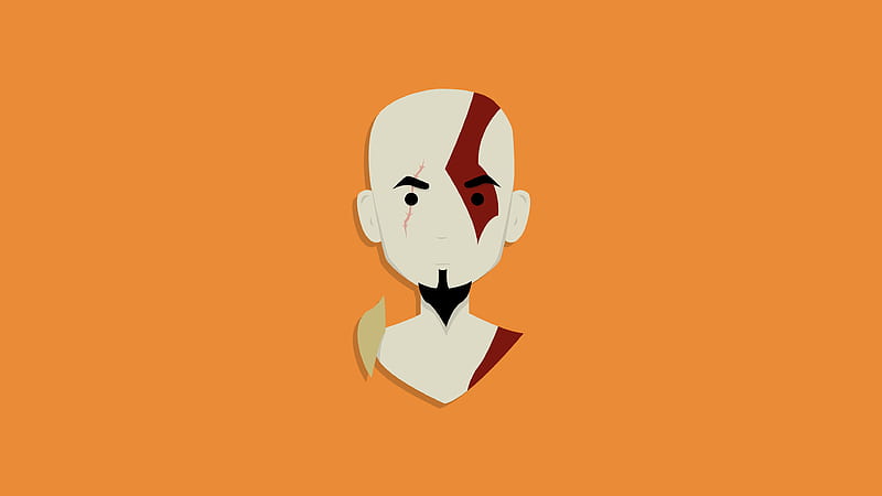 Kratos God Of War Minimalist , kratos, god-of-war, minimalism, minimalist, artist, artwork, digital-art, behance, HD wallpaper
