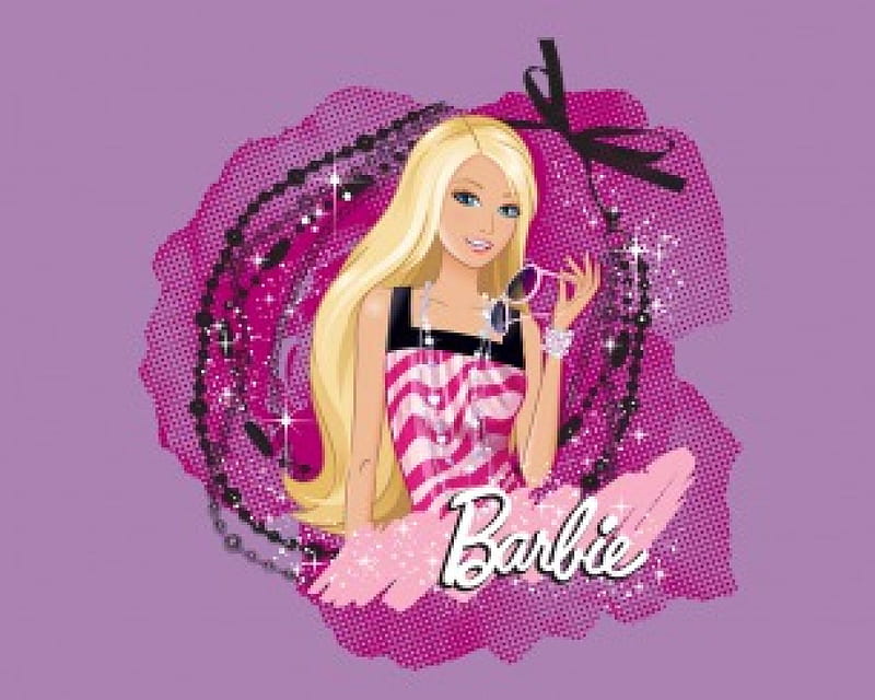Barbie, Purple, Doll, Sun Glasses, Toy, Blonde, Girl, Mattel, HD wallpaper