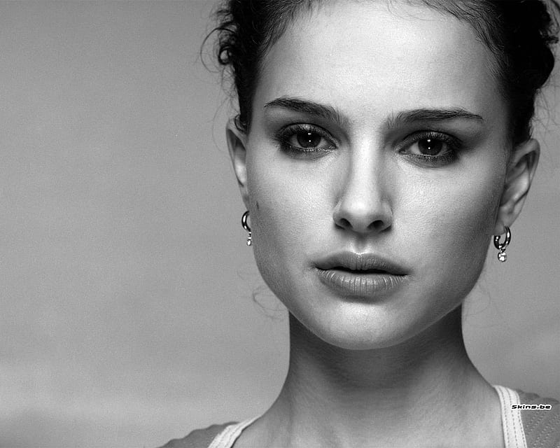 Natalie portman, actress, black and white, b and w, bonito, face, HD  wallpaper | Peakpx