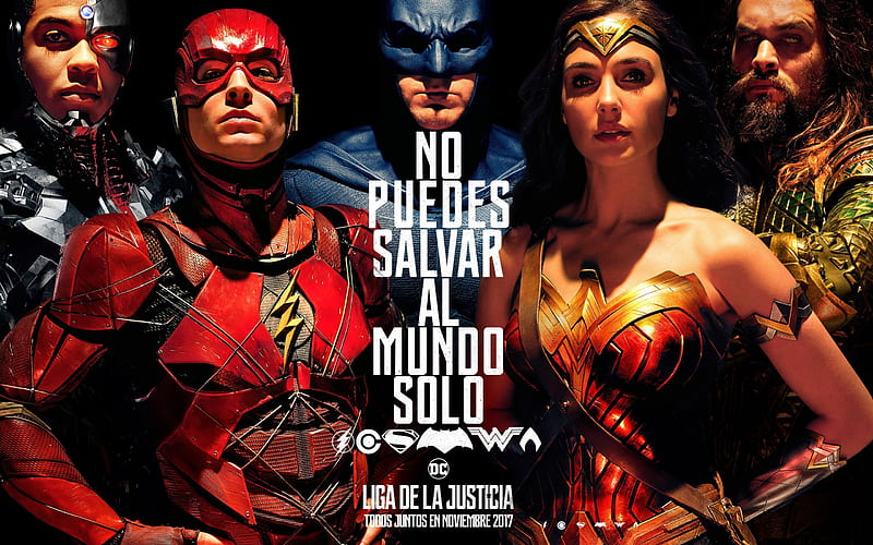 Justice League, 2017, Wonder Woman, Batman, Superman, Cyborg, Ben Affleck, Gal Gadot, HD wallpaper