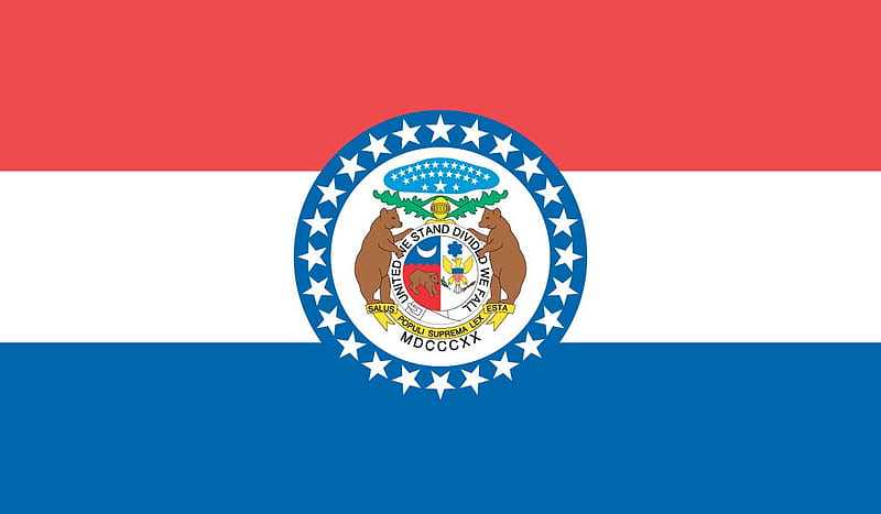 MISSOURI STATE FLAG, stars, symbol, state, american, flag, HD wallpaper